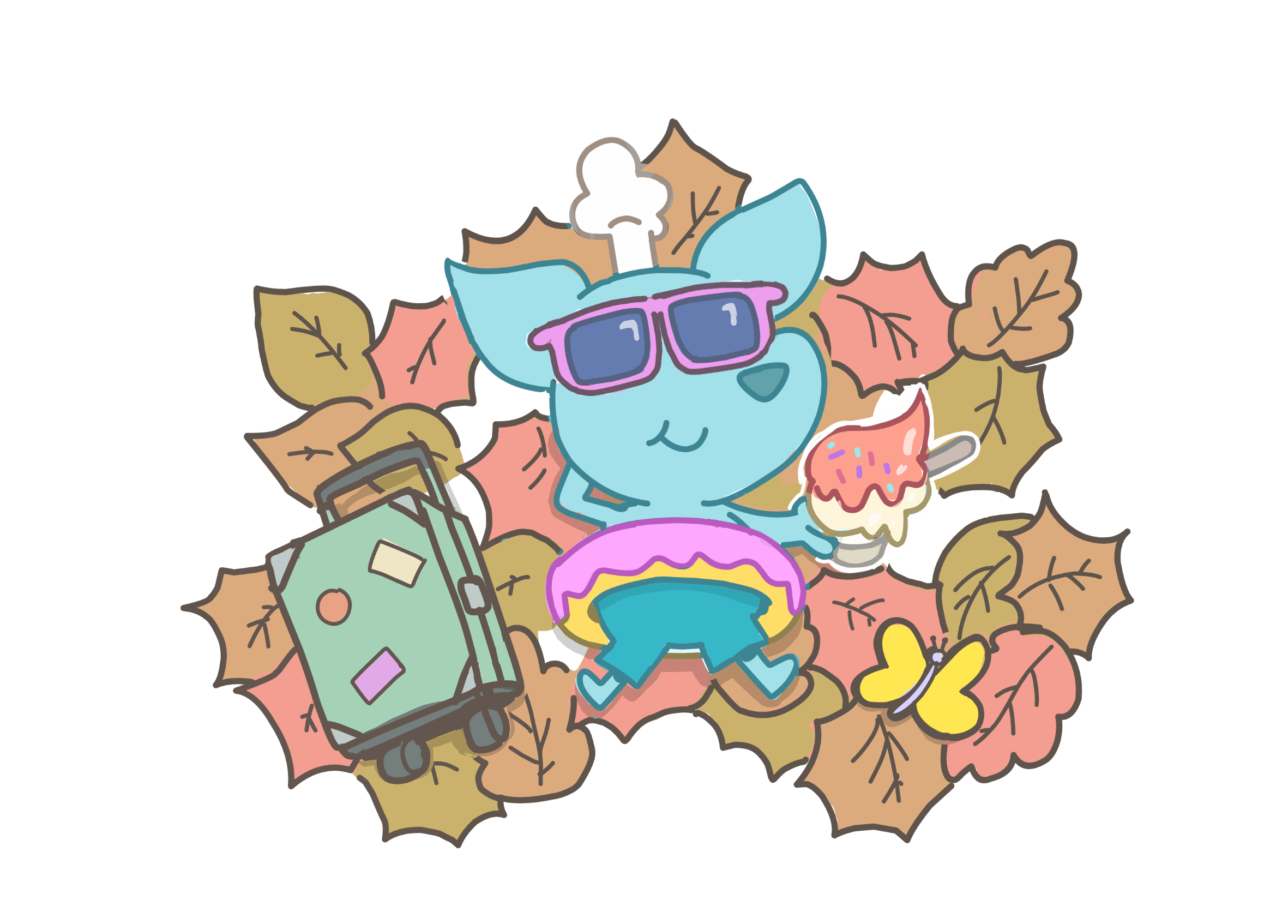 Chillato Gelato Illustration d'automne